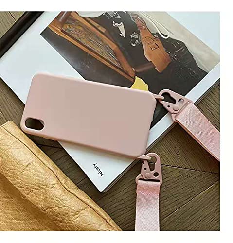 Compatible with iPhone 6/7/8/SE2/SE3,Crossbody Phone Case with Lanyard Cute Soft Silicone Case with Adjustable Shoulder Strap Shockproof Protector Compatible with Women Girls Pink - color: Pink, size: iPhone 6/7/8/SE2/SE3