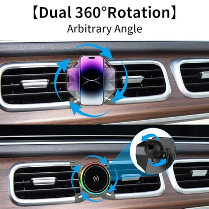 Car Magnetic Phone Mount for Mercedes Benz GLE-Class 2020-2026 and Benz GLS Class 2020-2026 Auto Interior Accessories Best Cellphone Holder Fast 15W Wireless Charger Cell Phones Charging Screen Stand