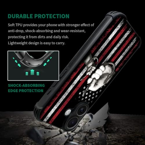 case for iPhone 17,Compatible with Magsafe,All-Round Protection Shockproof Anti-Scratches TPU Case Cover-Fishing American Flag - color: Fishing American flag, size: IPhone 17