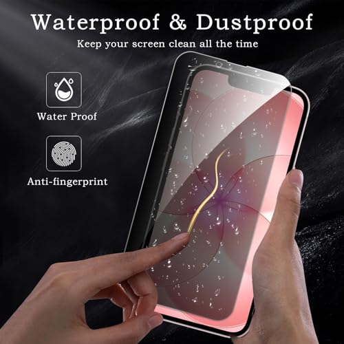 Privacy Screen Protector for iPhone 17e, Shatterproof Tempered Glass Accessories, Anti Spy Tempered Glass Film, Case Friendly Ultra Resistant 9H Hardness Anti-Glare HD Black -3 Pack