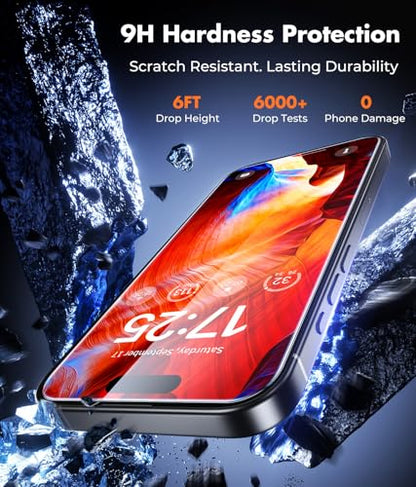 UNBREAKcable 2-Pack Screen Protector for iPhone 15 Plus Tempered Glass - size: iPhone 15 Plus