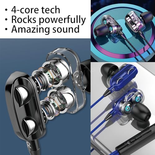 Teens Wired Earbuds with Case, 3.5mm Headphones for School, Windstorm - color: Windstorm