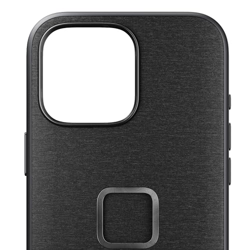 Peak Design Mobile Everyday Phone Case for iPhone 16 Pro Max, Charcoal, Slim Profile, Drop Protection, Weatherproof Fabric Shell, SlimLink Connects to Mobile Mounts & Gear Gray - color: Gray