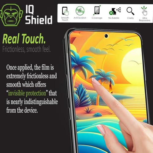 IQShield 2 Pack Screen Protector for Samsung Galaxy S22 Plus / S22+ 5G Case Friendly, Easy Installation, Fingerprint Unlock, Anti-Bubble Clear TPU Film - size: 6.6-INCH