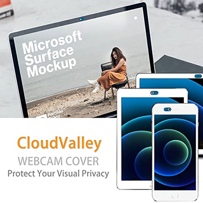 CloudValley Laptop Camera Cover Slide, Metal 0.023 Inch Ultra-Thin, 2 Pack - color: Blue-2 Pcs