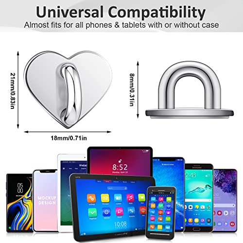Moxweyeni 8 Pcs Heart Phone Charm Hook,Gold, Silver, Rose Gold, Black - color: Gold, Silver, Rose Gold, Black