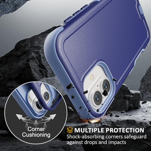 Follaroma Magnetic for iPhone 16 Case, Heavy Duty Cases, Blue-Purple,6.1" | Compatible with MagSafe, Heavy Duty Shockproof,Military-Grade Anti-Drop Protective,Dual Layer Magnetic Protection Phone Cover - color: Blue-Purple, size: iPhone 16 6.1''