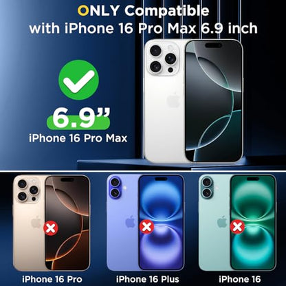 SPIDERCASE for iPhone 16 Pro Max Case, [Military-Grade Drop Tested] Slim Case Clear - color: Clear, size: iPhone 16 Pro Max