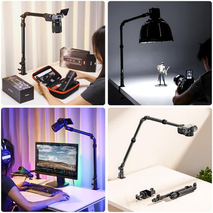 ULANZI ZJ02 Camera Desk Mount Stand Overhead Magic Articulating Arm