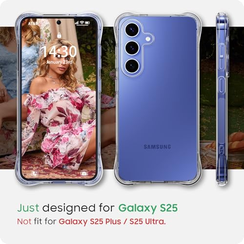 for Galaxy S25 Case, Ultra [Slim Thin] Flexible Scratch Resistant Clear TPU Gel Rubber Soft Skin Silicone Protective Phone Case Cover for Samsung Galaxy S25 (Clear) - size: S25
