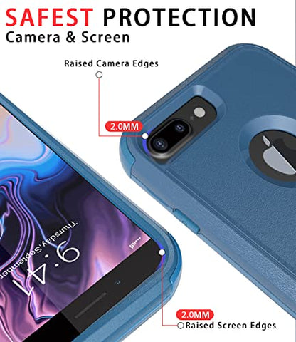 Diverbox for iPhone 8 Plus & 7 Plus Case - Shockproof, Dropproof, Dust-Proof Heavy Duty Protection - Blue - color: Blue