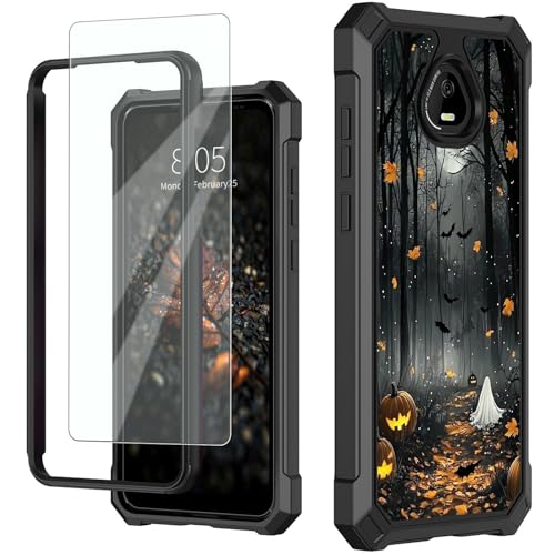 for Schok Volt Sv67q Sv67332 Case with Screen Protector, Military Grade Drop Protection, Dual Layer Hybrid Shockproof Protection TPU Phone Case for Schok Volt Sv67q, Spooky Halloween - color: Spooky Halloween