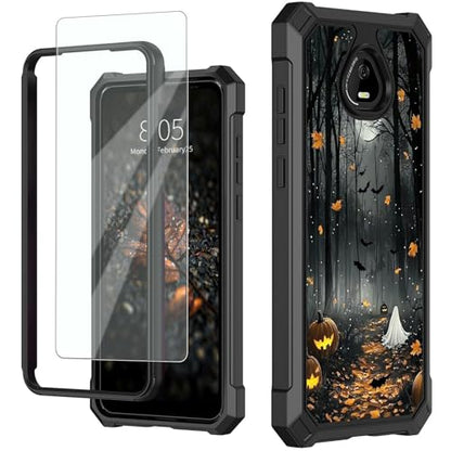 for Schok Volt Sv67q Sv67332 Case with Screen Protector, Military Grade Drop Protection, Dual Layer Hybrid Shockproof Protection TPU Phone Case for Schok Volt Sv67q, Spooky Halloween - color: Spooky Halloween