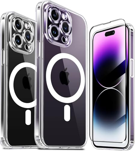 TZGZT Magnetic Case for iPhone 14 Pro Max, Compatible with MagSafe, Clear1 - color: iPhone 14PM-Clear1