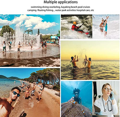 wellhouse Waterproof Phone Pouch, Waterproof Phone Case for iPhone 17 16 15 14 13 Pro Max XS Samsung, IPX8 3D Cellphone Dry Bag Beach Essentials (2 Pack - Black & White7.0, 7 inch) - color: 2 Pack - Black & White7.0"