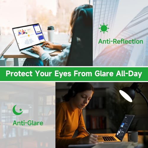 2 Pcs 17.3 Inch Anti Blue Light Screen Protector, Reduce Eye Strain Matte Anti Glare Computer Screen Cover, Blue Light Blocking Screen Protector for HP/Lenovo/Dell/ASUS/Acer/Samsung 17.3’’ with 16:9 - size: 17.3 inch