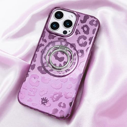 VELVET CAVIAR Compatible with MagSafe Phone Grip - color: Amethyst Leopard