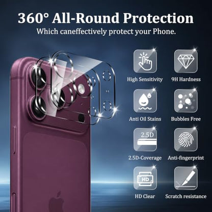 4 Pack Clear Camera Lens Protector for iPhone 18 Pro - size: iPhone 18 Pro 4PCS