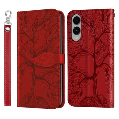 Case for Samsung Galaxy S25 Edge 2025 Wallet Case with Card Holder/Slot,PU Leather Flip Folio Shell [Magnetic Closure][Wrist Strap][Kickstand] Shockproof Cover Fit Galaxy S25 Edge,Red - color: Red, size: samsung galaxy s25 edge