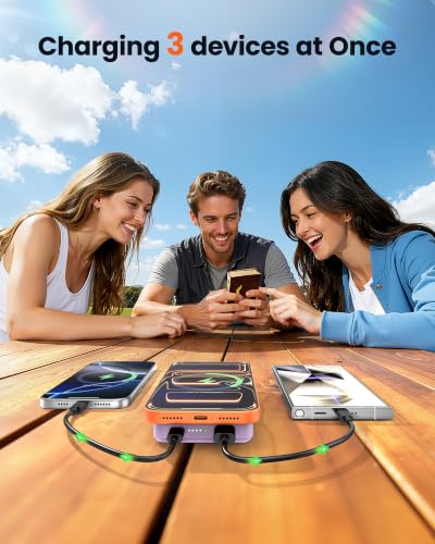 for Magsafe Portable Charger 10000mAh Magnetic Power Bank Battery Pack - color: Purple