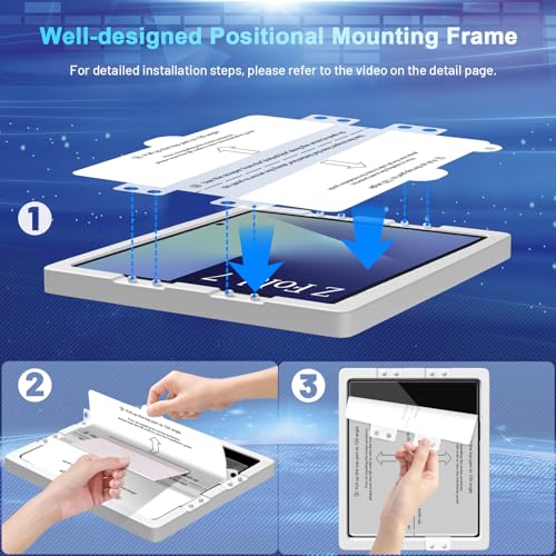 [2Set 6PCS] Screen Protector Compatible with Galaxy Z Fold 7 5G - 2 Inner TPU Film + 2 Outer Tempered Glass + 2 Camera Lens Protectors with Positional Mouting Frame, Bubble Free