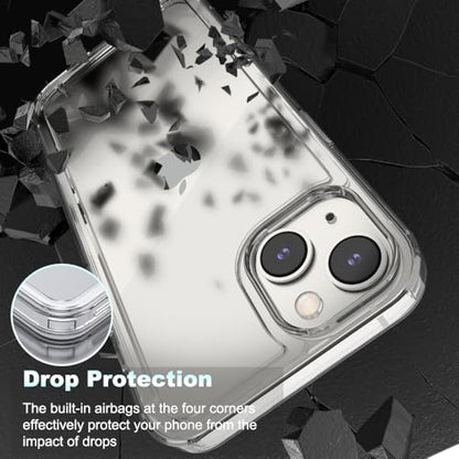 for iPhone 14/13 Clear Bumper Frame No-Back Case, Thin Ultra-Light Anti-Yellowing Transparent Protection Heat Dissipation Bezel Phone Cover Case 6.1" - color: Clear, size: iPhone 14/13