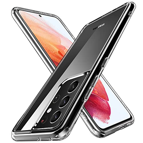 DEERLAMN Clear Case for Samsung Galaxy S21 Ultra, Military Grade Drop Protection Anti-Scratch Transparent Ultra Slim Non-Yellowing Shockproof Protective Phone Cover - size: Samsung Galaxy S21 Ultra