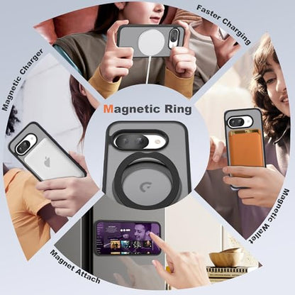 Compatible with Google Pixel 9a Case with Stand 6.3",Black - color: Black, size: Google Pixel 9a