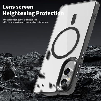 Lunivop for Samsung Galaxy s25 Edge Case Hard [Compatible with Magsafe Wireless Charging] Yellowing Resistant Magnetic Cover Clear para S 25 Edge 6.7 '' 5G 2025 Rugged Best Phone Cases Black - color: Black, size: Compatible with Samsung Galaxy S25 Edge