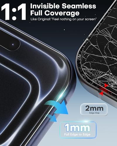 OMOTON 2+2 Pack Matte Screen Protector for iPhone 17 Pro 6.3 Inch 2025, Matte Layer Film with Camera Lens Protector, Tempered Glass with Easy Installation Tool, Anti-glare, Smooth Touch, Feel as Silk - size: iPhone 17 Pro