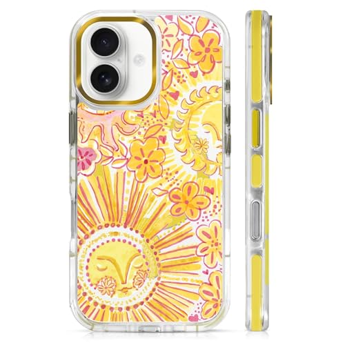 Clear Magnetic Case for iPhone 17, Slim Anti-Yellow Transparent Cover, Military Grade Protection, Phone Cases for iPhone 17, Retro Sun - color: A-Retro Sun, size: Iphone 17