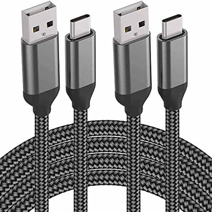 USB C Cable 15FT 2Pack,Extra Long USB-A to USB-C Cable Braided Grey - color: Grey, size: 15FT