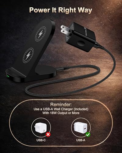 15W Wireless Charger Stand for Samsung Galaxy S26 S25 S24 Ultra S23 Plus