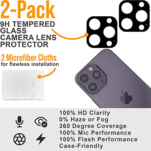 Scooch® Tempered Glass Multipack for iPhone 14 Pro Max, 3 Screen Protectors and 2 Camera Lens Protectors, Premium 9H Tempered Glass, Anti-Scratch, Anti-Fingerprint, Impact Resistant - size: iPhone 14 Pro Max