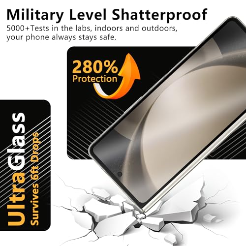 For Samsung Galaxy Z Fold 5, 2 Inner Films, 2 Cover Glass, 2 Lens Guards - size: 6.20 inch
