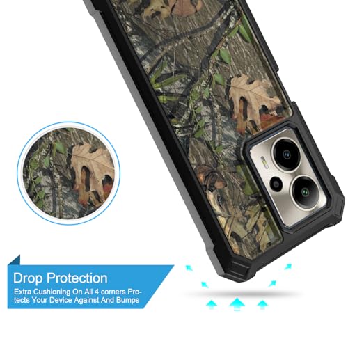 for Cricket Outlast 5G 2024 Case (SN509C),AT&T Motivate Pro 5G (SN509A) w/[Built-in Screen Protector] Dual Layer Shockproof [Military-Grade][Full-Body] Protective Cover Women Man Hunt Tree Camo Leaf - color: BLD IN TREE BROWN