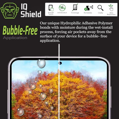 IQShield 2 Pack Screen Protector for Samsung Galaxy S23 Plus 5G/ Galaxy S23+ (6.6 Inch, 2023 Release) Works with Fingerprint Scanner Anti-Bubble Clear TPU Film - size: 6.6 Inch