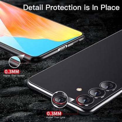 Dataroad Compatible with Samsung Galaxy S24 Slim Case,0.2mm Fit[Paper-Thin] Lightweight Case Transparent Finish PP Back Skin Cover Protection[Anti-Fingerprints&Yellowing],6.2Inch-Black - color: Black, size: for Samsung Galaxy S24 6.2inch