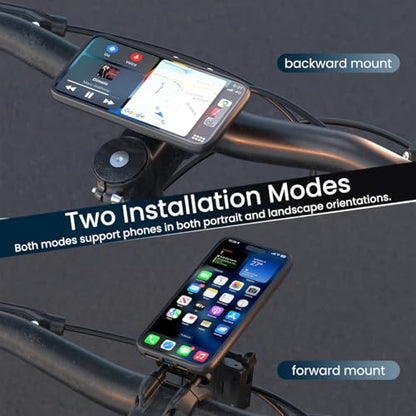Out-Front Bike Phone Mount, Bike Stem Phone Holder for Cycling Light/Camera - style: Quad-Clip Combo Mount