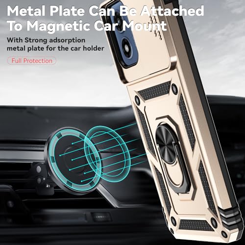 SunStory for Motorola Moto G Play 4G 2024 Case with Kickstand,Gold - color: Gold