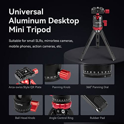 SmallRig Desktop Mini Tripod for Camera/Phone, Aluminum, Load up to 11lbs - style: 2