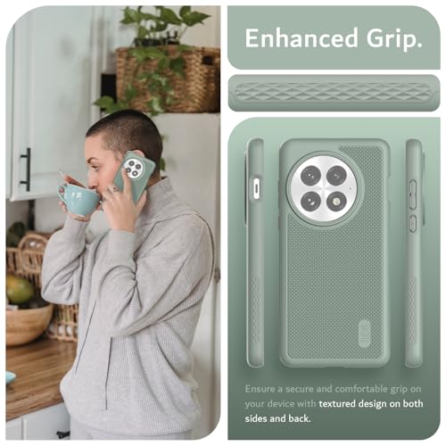 TUDIA MergeGrip for OnePlus 13 Case 5G (2025) - [Military Grade Drop Tested] Dual Layer Shockproof Slim Heavy Duty Tough Cover Phone Cases - Green Lily - color: Green Lily, size: Basic