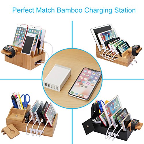Desktop 5 Port USB Wall Charger 40W 8A, USB Hub Charging Station - color: Power Charger (5Port Hub)