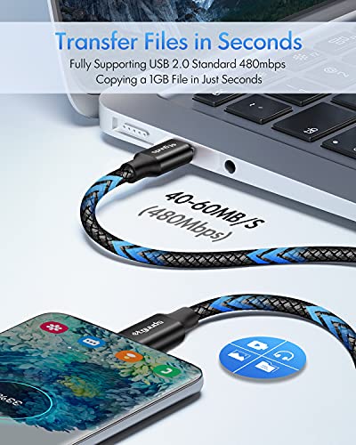 etguuds USB C to USB C Cable 4ft, 2-Pack 60W C to C Cable Fast Charging - color: Black, size: 4ft
