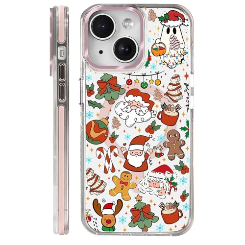 Clear Case for iPhone 14, [Magnetic Charging Compatible][Military-Grade Protection][Anti-Yellowing] Shockproof Slim Magnetic Phone Case for iPhone 14, Christmas Doodle - color: Christmas Doodle, size: iPhone 14