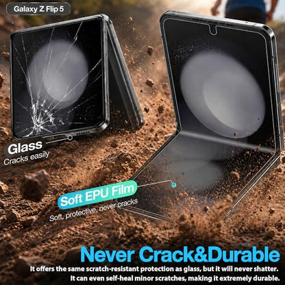 2 Pack for Samsung Galaxy Z Flip 5 Screen Protector [Not Glass] - size: 6.7-inch