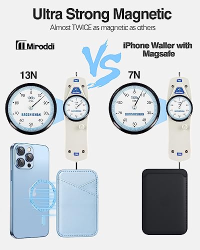 Miroddi for MagSafe Wallet, Ultra-Thin Magnetic Wallet with 2 Card Slots | RFID Blocking, No More Falling, Strongest Magnetic Card Holder for iPhone 17/16/15/14/13/12 Series & Pixel 10, White Ice - color: White Ice