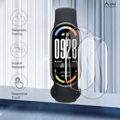 Aiziki（6 Pack Compatible for Xiaomi Smart Band 10 Screen Protector, Flexible TPU Film [Not Glass], Full Coverag, HD Clear Easy Install, Bubble Free for Xiaomi Smart Band 10 Screen Protector - size: RM6-Xiaomi Smart Band 10-Z
