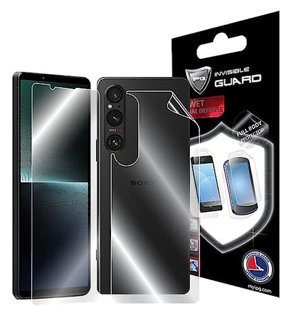 IPG For Sony Xperia 1 V FULL BODY Hydrogel Protector Invisible Touch Screen Sensitive Ultra HD Clear Film Anti Scratch Skin Guard - Smooth/Self-Healing/Bubble -Free Screen & Back