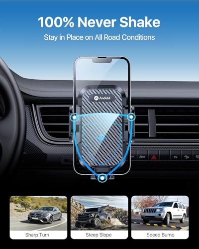 andobil Upgrade Phone Holders for Your Car Vent Sturdiest Car Phone Holder - color: Black